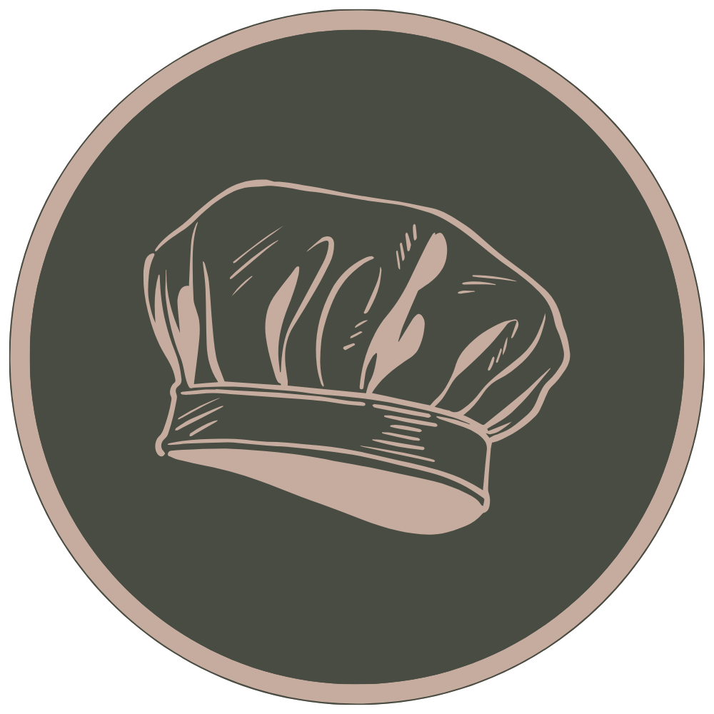 Pictogramme / badge représentant l'artisanat avec une toque de cuisinier